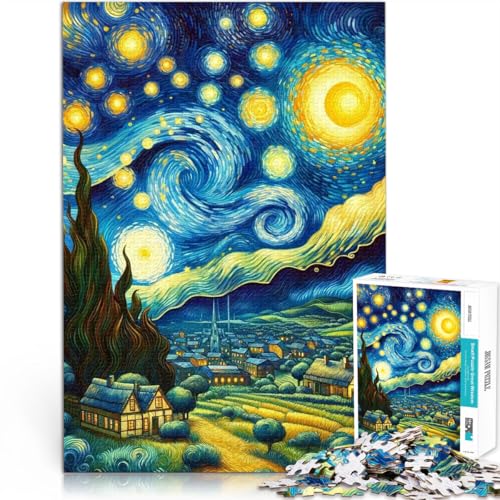 Puzzle für Erwachsene mit 1000 Teilen Hands-on-Spiel Eine kleine Stadt unter den Sternen bei Nacht Einzigartige Geburtstags- und Geschenkideen52x38cm Puzzle für Erwachsene mit 1000 Teilen Hands-on-Spiel Eine kleine Stadt unter den Sternen bei Nacht Einzigartige Geburtstags- und Geschenkideen52x38cm von AITEXI