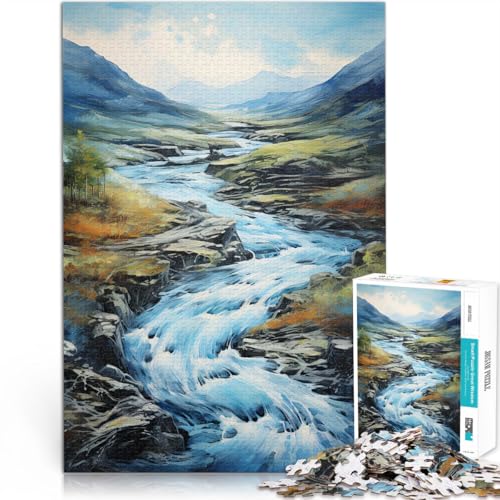 Puzzle für Erwachsene mit 2000 Teilen Herausforderndes Spiel Flusslandschaftskunst Geburtstagsgeschenk, Geschenke70x100cm von AITEXI