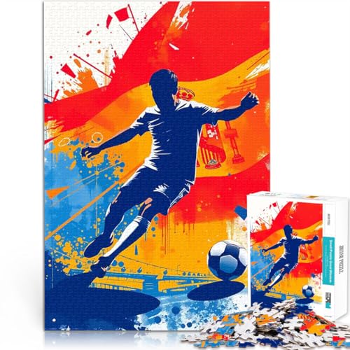 Puzzle für Erwachsene mit 2000 Teilen Herausforderndes Spiel Spanischer Fußballspieler Lernspiel für Geburtstag, Weihnachten70x100cm von AITEXI