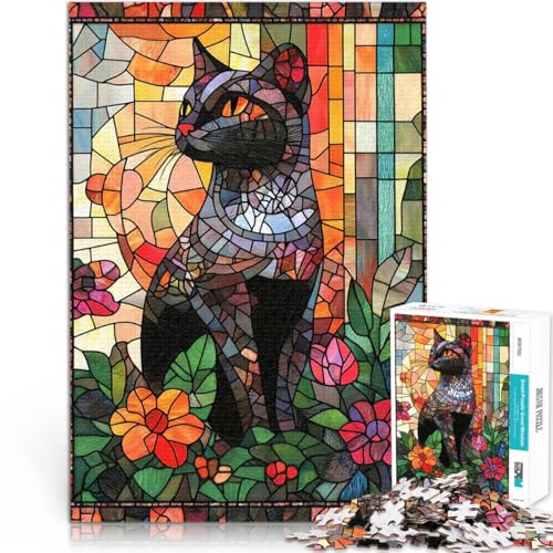 Puzzle für Erwachsene mit 2000 Teilen Intellektuelles Spiel Buntglaskatze denn eignet ganze Familie70x100cm Puzzle für Erwachsene mit 2000 Teilen Intellektuelles Spiel Buntglaskatze denn eignet ganze Familie70x100cm von AITEXI