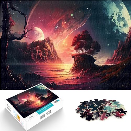 Puzzle für Erwachsene mit 1000 Teilen Intellektuelles Spiel Fantasielandschaft eignet ganze Familie38x26cm von AITEXI