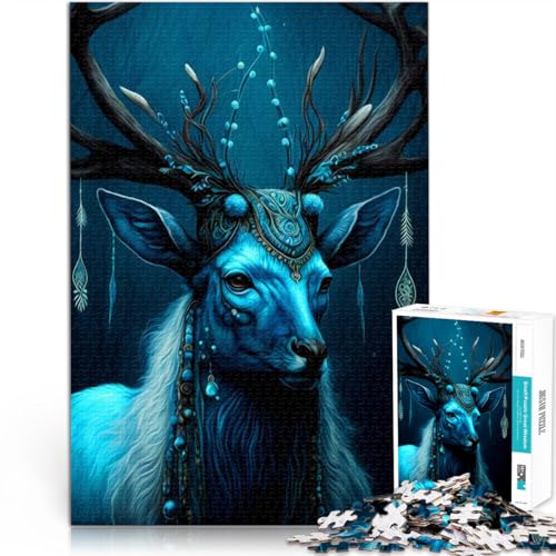 Puzzle für Erwachsene mit 1000 Teilen Lernspiel-Herausforderungsspielzeug Fantasie Hirsch Angebot als Geschenk für die ganze Familie38x26cm von AITEXI