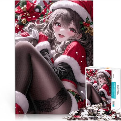 Puzzle für Erwachsene mit 1000 Teilen Lernspiele Heimdekoration Anime Weihnachtsmädchen Lernspiel für Geburtstag, Weihnachten52x38cm von AITEXI