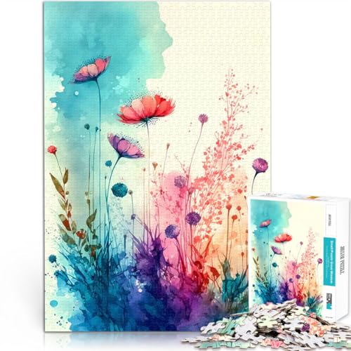 Puzzle für Erwachsene mit 1000 Teilen Lernspiele Heimdekoration Aquarell Blumen Vintage Lernspiel für Geburtstag, Weihnachten75x50cm Puzzle für Erwachsene mit 1000 Teilen Lernspiele Heimdekoration Aquarell Blumen Vintage Lernspiel für Geburtstag, Weihnachten75x50cm von AITEXI