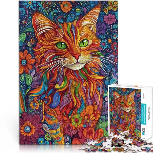 Puzzle für Erwachsene mit 1000 Teilen Lernspielzeug für die ganze Familie Bezaubernde Katzenwelt Verbessern Sie das Gedächtnis38x26cm von AITEXI