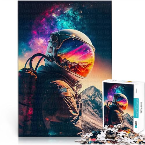 Puzzle für Erwachsene mit 2000 Teilen Pädagogisches Spielzeug zum Stressabbau Astronaut im Weltraum für Heimdekoration70x100cm von AITEXI