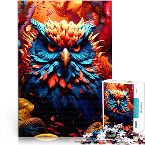 Puzzle für Erwachsene mit 1000 Teilen Pädagogisches Spielzeug zum Stressabbau Fantasie-Eule Verbessern Sie das Gedächtnis52x38cm von AITEXI