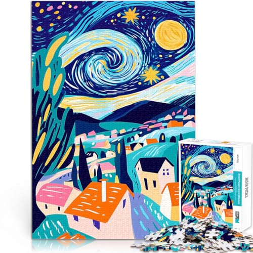 Puzzle für Erwachsene mit 1000 Teilen Quizspiel Lebendige fauvistische Vision der Sternennacht Angebot als Geschenk für die ganze Familie52x38cm Puzzle für Erwachsene mit 1000 Teilen Quizspiel Lebendige fauvistische Vision der Sternennacht Angebot als Geschenk für die ganze Familie52x38cm von AITEXI