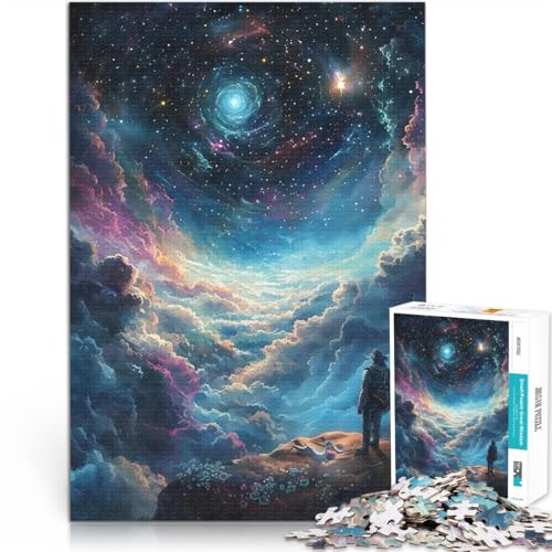 Puzzle für Erwachsene mit 1000 Teilen Quizspiel Mann Sieht Sternennacht Galaxie Wolken mit passendem Poster und Quizblatt38x26cm Puzzle für Erwachsene mit 1000 Teilen Quizspiel Mann Sieht Sternennacht Galaxie Wolken mit passendem Poster und Quizblatt38x26cm von AITEXI