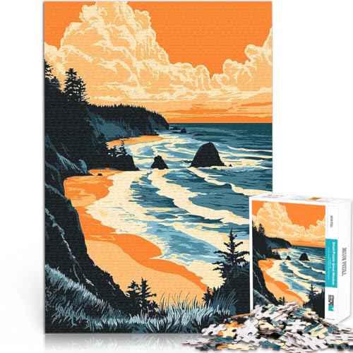 Puzzle für Erwachsene mit 1000 Teilen Quizspiel Oregon Coast Beach Sonnenuntergang Kunst Die Liebe zwischen Paaren stärken52x38cm Puzzle für Erwachsene mit 1000 Teilen Quizspiel Oregon Coast Beach Sonnenuntergang Kunst Die Liebe zwischen Paaren stärken52x38cm von AITEXI