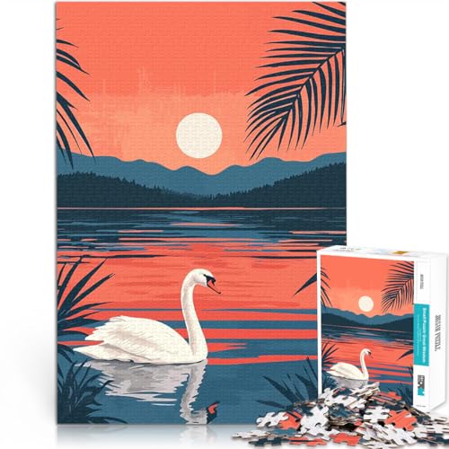 Puzzle für Erwachsene mit 1000 Teilen Quizspiel Ruhiger Sonnenuntergang Schwan Minimalistische Kunst Wanddekoration70x100cm Puzzle für Erwachsene mit 1000 Teilen Quizspiel Ruhiger Sonnenuntergang Schwan Minimalistische Kunst Wanddekoration70x100cm von AITEXI