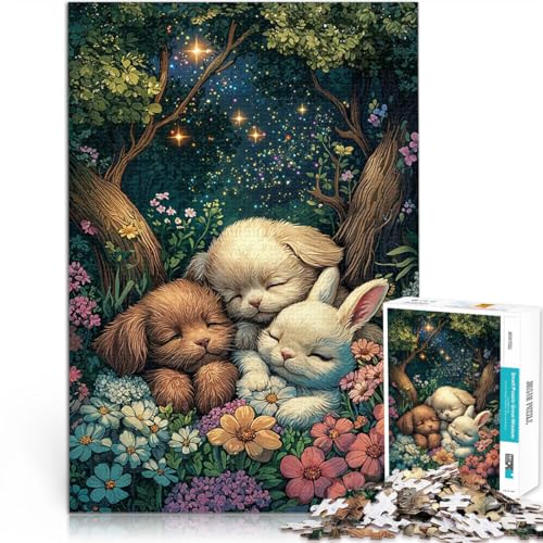 Puzzle für Erwachsene mit 1000 Teilen Quizspiel Schlafende Tiere in einem Wald eignet ganze Familie75x50cm Puzzle für Erwachsene mit 1000 Teilen Quizspiel Schlafende Tiere in einem Wald eignet ganze Familie75x50cm von AITEXI