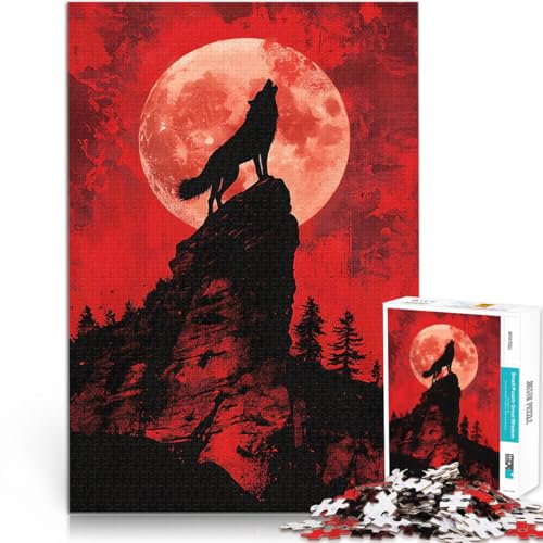Puzzle für Erwachsene mit 1000 Teilen Quizspiel Wolf heult bei Blutmond Wanddekoration Einzigartige Geburtstags- und Weihnachtsgeschenke75x50cm Puzzle für Erwachsene mit 1000 Teilen Quizspiel Wolf heult bei Blutmond Wanddekoration Einzigartige Geburtstags- und Weihnachtsgeschenke75x50cm von AITEXI