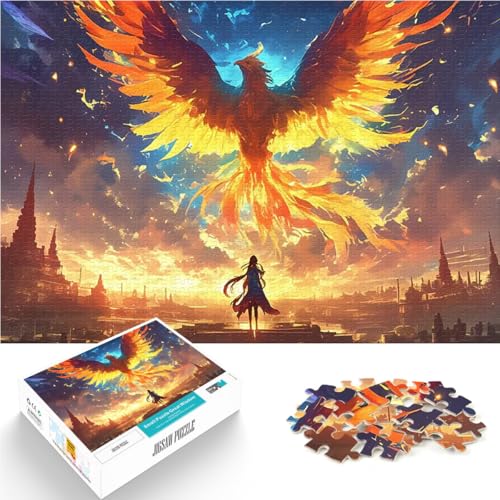 Puzzle für Erwachsene mit 1000 Teilen Spielzeug Lernspiele Stressabbau Phönix und Stadtbild einzigartiges Herausforderungsspiel38x26cm von AITEXI