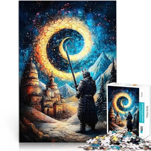 Puzzle für Erwachsene mit 1000 Teilen Spielzeug Lernspiele Stressabbau Ritter unter Sternenhimmel Lernspiel für Geburtstag, Weihnachten52x38cm von AITEXI