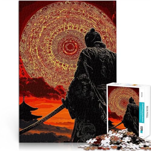 Puzzle für Erwachsene mit 1000 Teilen Spielzeug Lernspiele Stressabbau Samurai und die Himmelskugel Perfekte Dekoration38x26cm von AITEXI