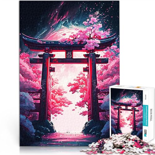 Puzzle für Erwachsene mit 2000 Teilen Spielzeug für die ganze Familie Kirschblütentor Wunschliste mit dem Weihnachtsmann70x100cm von AITEXI