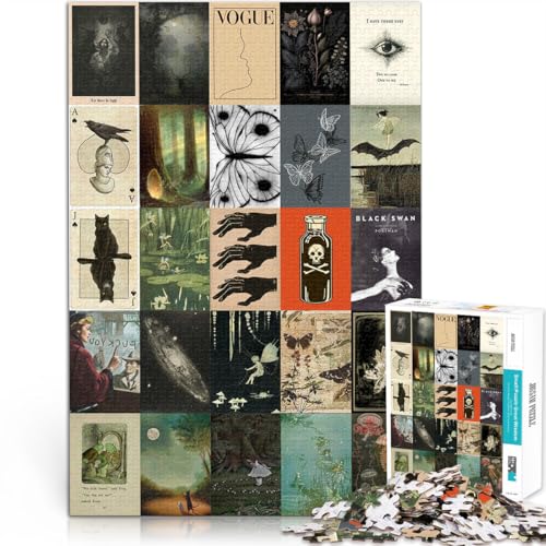 Puzzle für Erwachsene mit 1000 Teilen Spielzeug für die ganze Familie Retro-Kunst-Mosaik-Poster mit passendem Poster und Quizblatt52x38cm Puzzle für Erwachsene mit 1000 Teilen Spielzeug für die ganze Familie Retro-Kunst-Mosaik-Poster mit passendem Poster und Quizblatt52x38cm von AITEXI