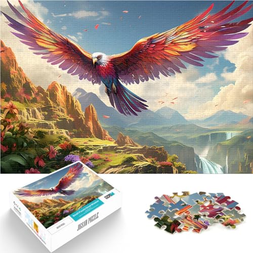 Puzzle für Erwachsene mit 1000 Teilen Stressabbau-Spielzeug Jugendstil-Fantasievogel Wunschliste mit dem Weihnachtsmann75x50cm von AITEXI