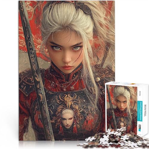 Puzzle für Erwachsene mit 2000 Teilen Stressabbau-Spielzeug Kriegerin mit Schwert Lernspiel für Geburtstag, Weihnachten70x100cm von AITEXI