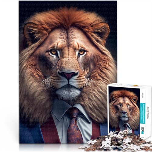 Puzzle für Erwachsene mit 1000 Teilen Stressabbau – Staycation – Zeit totschlagen Löwe einzigartiges Herausforderungsspiel38x26cm von AITEXI