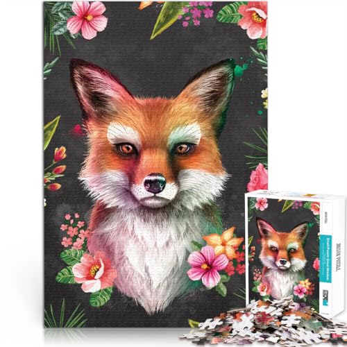 Puzzle für Erwachsene mit 1000 Teilen für Lernspiel-Herausforderungsspielzeug Fuchs des Frühlings Lernspiel für Geburtstag, Weihnachten75x50cm von AITEXI