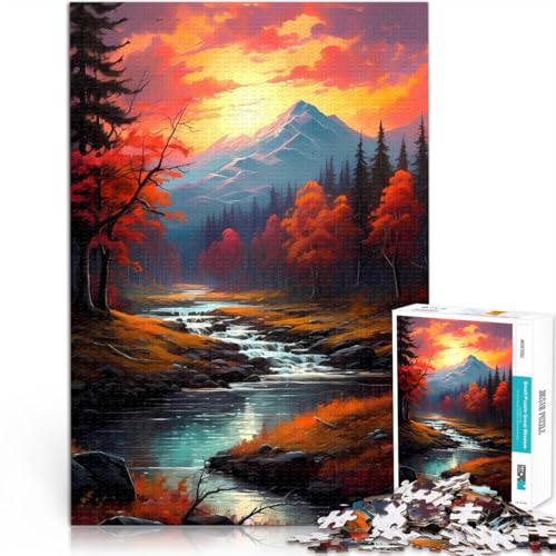 Puzzle für Erwachsene mit 1000 Teilen für Lernspiel-Herausforderungsspielzeug Landschaftskunst Verbessern Sie das Gedächtnis38x26cm von AITEXI
