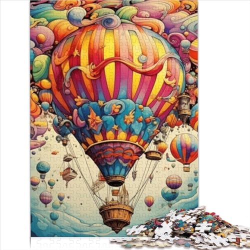 Puzzle für Erwachsene und Kinder, Bunte Heißluftballons, Puzzle für Erwachsene, Puzzle aus Holz, Puzzle für Erwachsene, Lernspielzeug (50 x 75 cm) von AITEXI