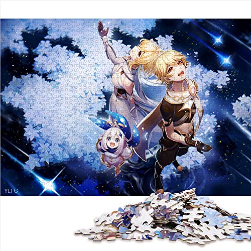 Puzzle für Erwachsene und Kinder500 Teile Genshin Impact Aether Holzpuzzles als Geschenk für die ganze Familie und die 38x52cm Puzzle für Erwachsene und Kinder500 Teile Genshin Impact Aether Holzpuzzles als Geschenk für die ganze Familie und die 38x52cm von AITEXI