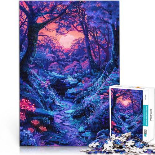 Puzzle für Jugendliche 1000 Teile Anspruchsvolles Spiel und Familienspaß Geheimnisvolles Waldglühen Geburtstagsgeschenk52x38cm von AITEXI