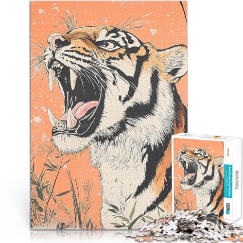 Puzzle für Jugendliche 1000 Teile Dekomprimierendes intellektuelles Lernspielzeug Tigergebrüll einzigartiges Herausforderungsspiel38x26cm Puzzle für Jugendliche 1000 Teile Dekomprimierendes intellektuelles Lernspielzeug Tigergebrüll einzigartiges Herausforderungsspiel38x26cm von AITEXI