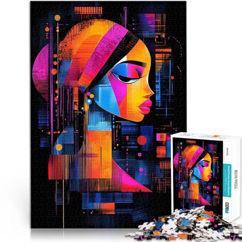 Puzzle für Jugendliche 1000 Teile Denkspiel Das Mädchen mit dem Perlenohrring – 2Neon Abstract Portrait Kunstwerk Geschenk38x26cm Puzzle für Jugendliche 1000 Teile Denkspiel Das Mädchen mit dem Perlenohrring – 2Neon Abstract Portrait Kunstwerk Geschenk38x26cm von AITEXI