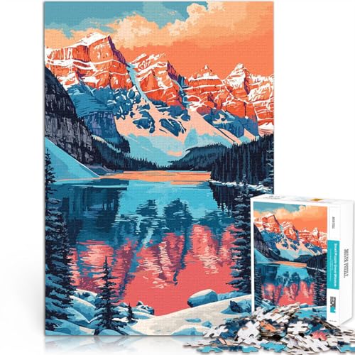 Puzzle für Jugendliche 1000 Teile Denkspiel Kanada Bergsee Sonnenuntergang Kunst eignet ganze Familie38x26cm Puzzle für Jugendliche 1000 Teile Denkspiel Kanada Bergsee Sonnenuntergang Kunst eignet ganze Familie38x26cm von AITEXI
