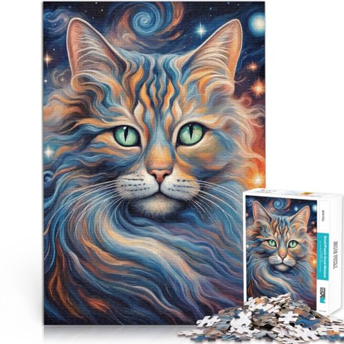 Puzzle für Jugendliche 1000 Teile Geschenke zum Suchbegriff: Herausfordernde Spiele Neonkatzentier Geburtstagsgeschenke75x50cm von AITEXI