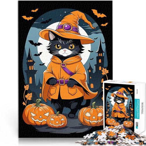 Puzzle für Jugendliche 1000 Teile Herausforderndes Spielspielzeug Halloween Zauberer Katze Geeignet für die Schreibtischdekoration75x50cm Puzzle für Jugendliche 1000 Teile Herausforderndes Spielspielzeug Halloween Zauberer Katze Geeignet für die Schreibtischdekoration75x50cm von AITEXI