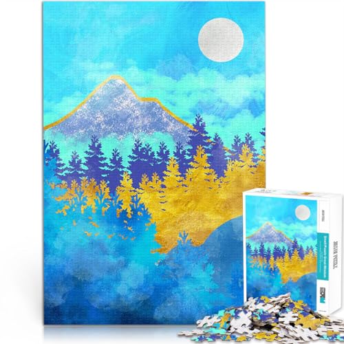 Puzzle für Jugendliche 1000 Teile Intellektuelles Spiel Berg Natur Wandkunst eignet ganze Familie52x38cm von AITEXI