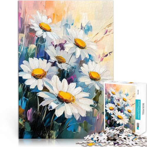 Puzzle für Jugendliche 1000 Teile Interessante Stressreduzierung Gänseblümchen-Blumenstrauß-Malerei Wanddekoration52x38cm Puzzle für Jugendliche 1000 Teile Interessante Stressreduzierung Gänseblümchen-Blumenstrauß-Malerei Wanddekoration52x38cm von AITEXI