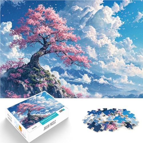 Puzzle für Jugendliche 1000 Teile Lernspiele DIY Spielzeug Kirschblütenberg denn eignet ganze Familie70x100cm von AITEXI