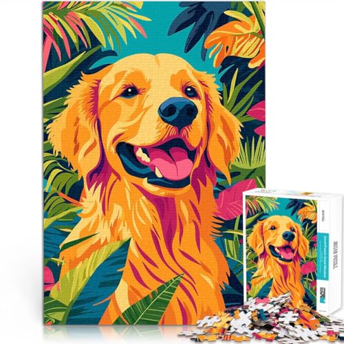Puzzle für Jugendliche 1000 Teile Quizspiel Glückliche Golden Retriever Natur minimalistische Kunst Geschenk zum Geburtstag38x26cm Puzzle für Jugendliche 1000 Teile Quizspiel Glückliche Golden Retriever Natur minimalistische Kunst Geschenk zum Geburtstag38x26cm von AITEXI