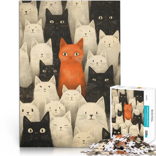 Puzzle für Jugendliche 1000 Teile Spiele Spielzeug Geschenk Viele Katzen drängen Sich mit passendem Poster und Quizblatt70x100cm Puzzle für Jugendliche 1000 Teile Spiele Spielzeug Geschenk Viele Katzen drängen Sich mit passendem Poster und Quizblatt70x100cm von AITEXI