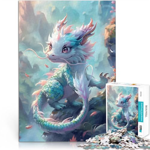 Puzzle für Jugendliche 1000 Teile Spielzeug-Intellektuelles Spiel Japanischer Sakura-Drache einzigartiges Herausforderungsspiel75x50cm von AITEXI