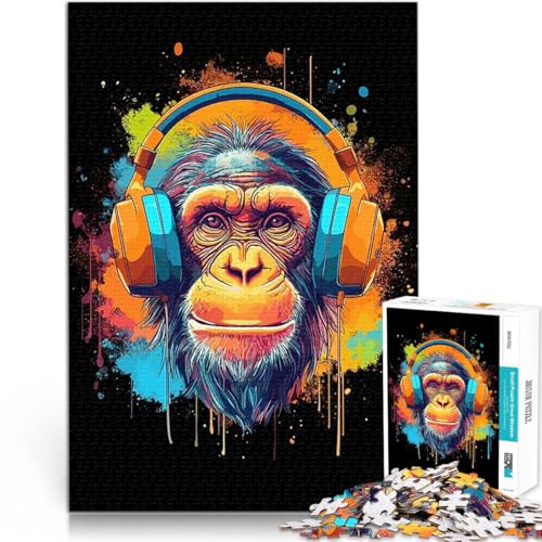 Puzzle für Jugendliche 1000 Teile Spielzeug-Intellektuelles Spiel Monkey DJ Musik eignet ganze Familie38x26cm Puzzle für Jugendliche 1000 Teile Spielzeug-Intellektuelles Spiel Monkey DJ Musik eignet ganze Familie38x26cm von AITEXI