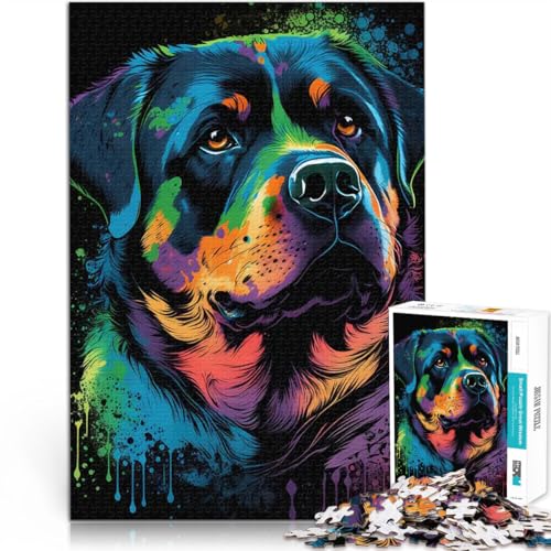Puzzle für Jugendliche 1000 Teile Stressabbau – Staycation – Zeit totschlagen Rottweiler Stil 4 Einzigartige Geburtstags- und Geschenkideen52x38cm Puzzle für Jugendliche 1000 Teile Stressabbau – Staycation – Zeit totschlagen Rottweiler Stil 4 Einzigartige Geburtstags- und Geschenkideen52x38cm von AITEXI