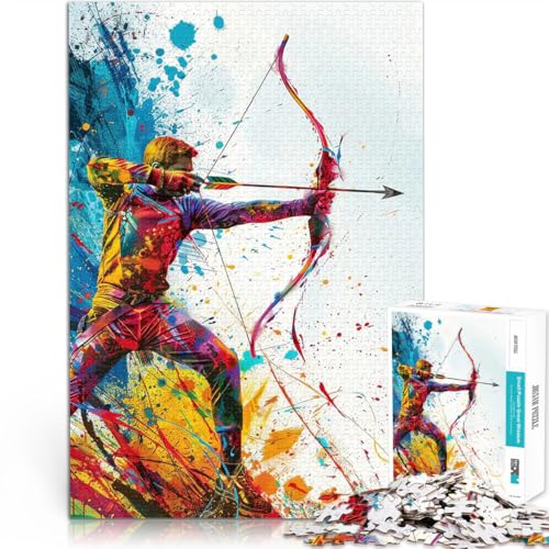 Puzzle für Teenager 1000 Teile Dekomprimierendes intellektuelles Lernspielzeug Lebhafter Bogenschütze für Heimdekoration75x50cm Puzzle für Teenager 1000 Teile Dekomprimierendes intellektuelles Lernspielzeug Lebhafter Bogenschütze für Heimdekoration75x50cm von AITEXI