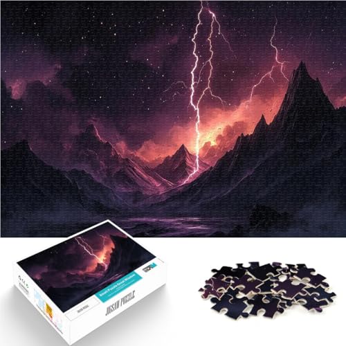 Puzzle für Teenager 1000 Teile Denksportaufgabe für Gewitter über den Bergen eignet ganze Familie38x26cm von AITEXI