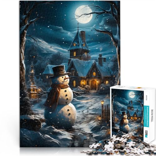 Puzzle für Teenager 1000 Teile Herausfordernd Schwierig Schneemann in der Nacht Jedes Stück ist einzigartig – Anspruchsvolles Familienspiel75x50cm Puzzle für Teenager 1000 Teile Herausfordernd Schwierig Schneemann in der Nacht Jedes Stück ist einzigartig – Anspruchsvolles Familienspiel75x50cm von AITEXI