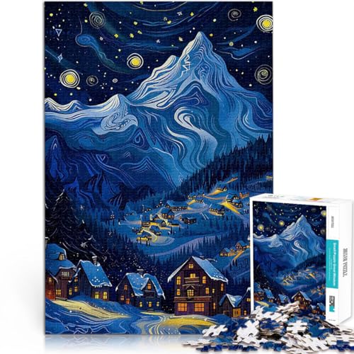 Puzzle für Teenager 1000 Teile Herausforderndes Spiel Sternenbergdorf denn eignet ganze Familie52x38cm von AITEXI