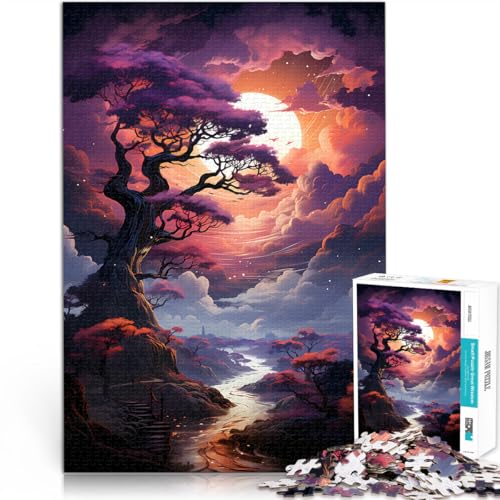 Puzzle für Teenager 1000 Teile Lernspiele DIY Spielzeug Japanische Fantasielandschaft einzigartiges Herausforderungsspiel75x50cm von AITEXI