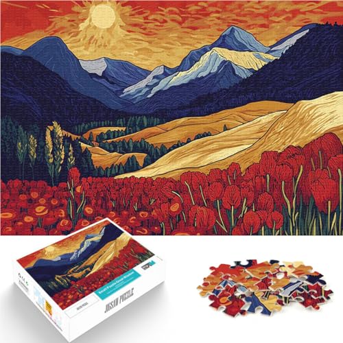 Puzzle für Teenager 1000 Teile Lernspiele Heimdekoration Bergsonnenuntergang mit Blumen Lernspiel für Geburtstag, Weihnachten52x38cm Puzzle für Teenager 1000 Teile Lernspiele Heimdekoration Bergsonnenuntergang mit Blumen Lernspiel für Geburtstag, Weihnachten52x38cm von AITEXI