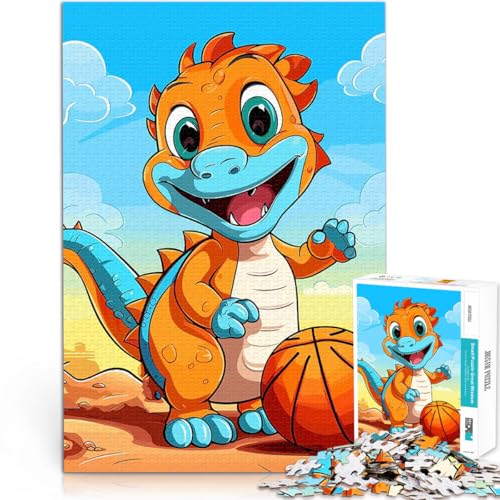 Puzzle für Teenager 1000 Teile Lernspielzeug für die ganze Familie Süßer Basketball-Drache Lernspiel für Geburtstag, Weihnachten38x26cm von AITEXI